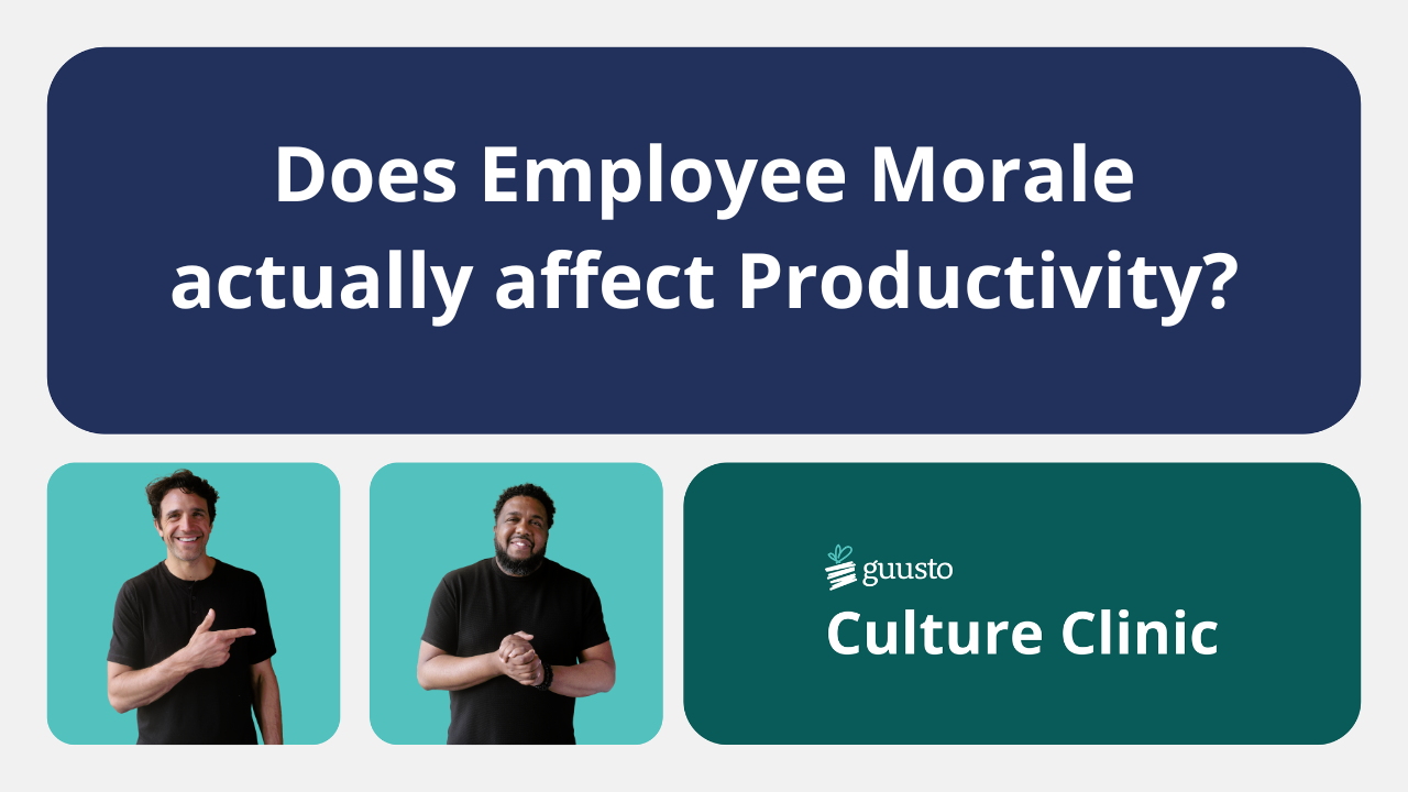 How important is employee morale for productivity?